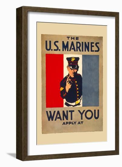 The U.S. Marines Want You-null-Framed Art Print