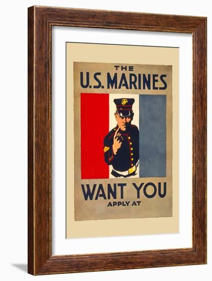 The U.S. Marines Want You-null-Framed Art Print