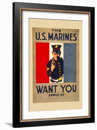 The U.S. Marines Want You-null-Framed Art Print