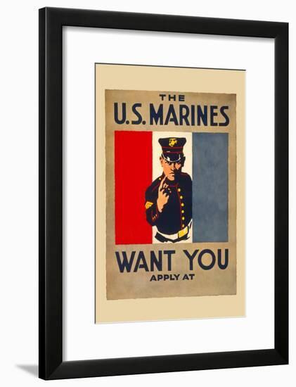 The U.S. Marines Want You-null-Framed Art Print