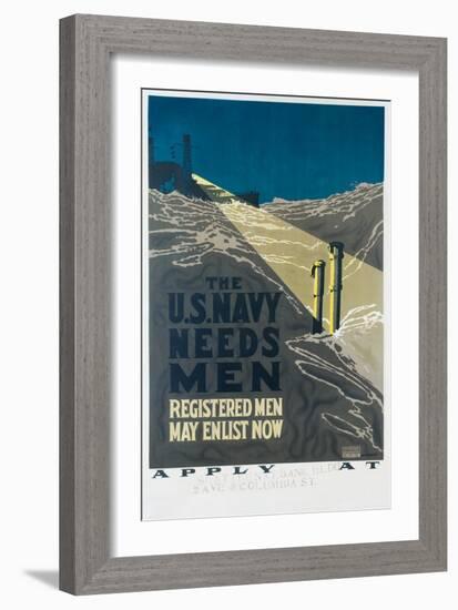 The U.S. Navy Needs Men Poster-Raymond Bannister-Framed Giclee Print