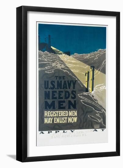 The U.S. Navy Needs Men Poster-Raymond Bannister-Framed Giclee Print