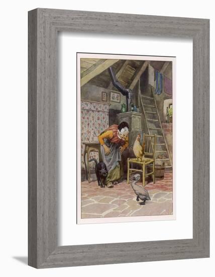 The Ugly Duckling at Home with the Old Woman and Her Other Beasts-Paul Hey-Framed Photographic Print