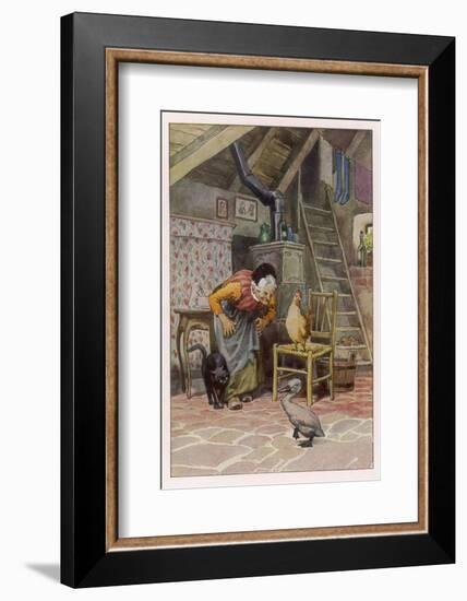 The Ugly Duckling at Home with the Old Woman and Her Other Beasts-Paul Hey-Framed Photographic Print