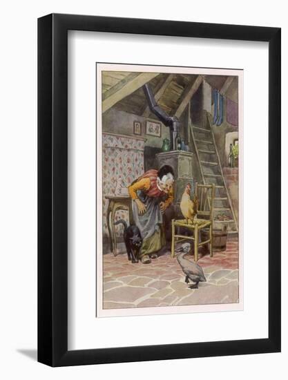 The Ugly Duckling at Home with the Old Woman and Her Other Beasts-Paul Hey-Framed Photographic Print