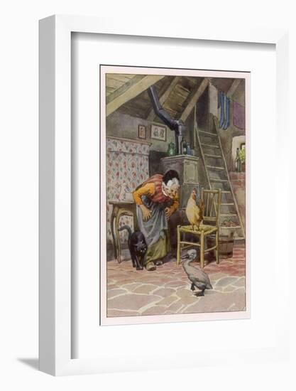 The Ugly Duckling at Home with the Old Woman and Her Other Beasts-Paul Hey-Framed Photographic Print