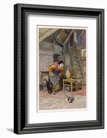 The Ugly Duckling at Home with the Old Woman and Her Other Beasts-Paul Hey-Framed Photographic Print