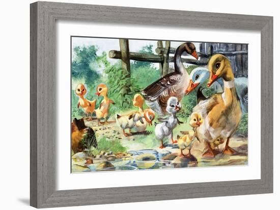 The Ugly Duckling-null-Framed Giclee Print