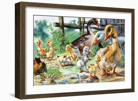 The Ugly Duckling-null-Framed Giclee Print