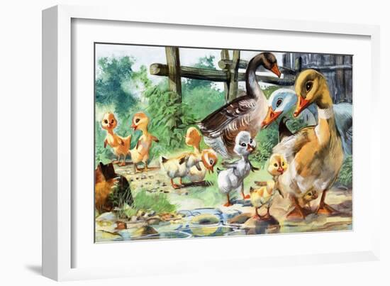 The Ugly Duckling-null-Framed Giclee Print