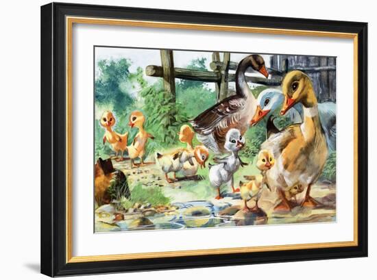 The Ugly Duckling-null-Framed Giclee Print