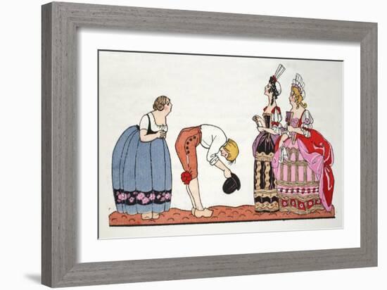The Ugly Sisters from Cinderella-Georges Barbier-Framed Giclee Print