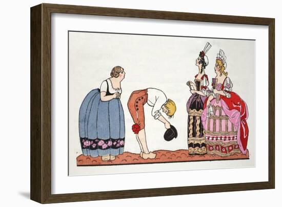 The Ugly Sisters from Cinderella-Georges Barbier-Framed Giclee Print