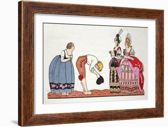 The Ugly Sisters from Cinderella-Georges Barbier-Framed Giclee Print