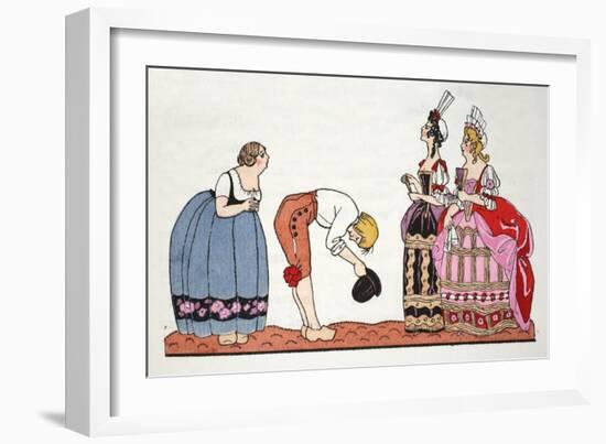 The Ugly Sisters from Cinderella-Georges Barbier-Framed Giclee Print