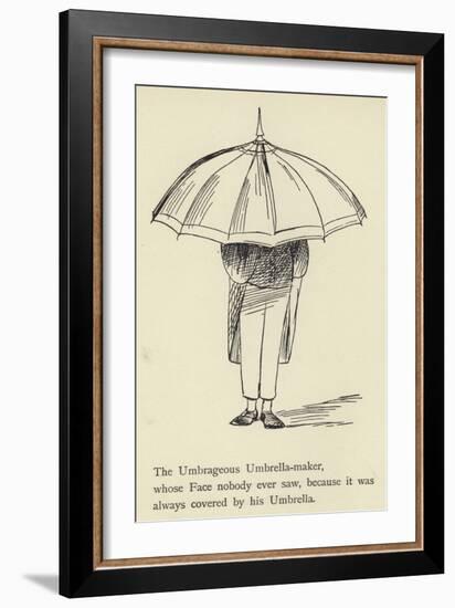 The Umbrageous Umbrella-Maker-Edward Lear-Framed Giclee Print