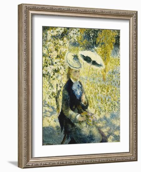 The Umbrella; L'Ombrelle, 1878-Pierre-Auguste Renoir-Framed Giclee Print