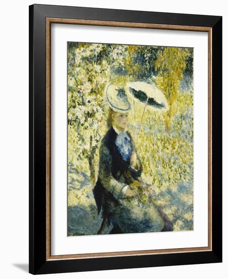 The Umbrella; L'Ombrelle, 1878-Pierre-Auguste Renoir-Framed Giclee Print