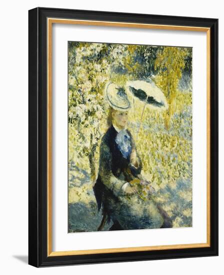 The Umbrella; L'Ombrelle, 1878-Pierre-Auguste Renoir-Framed Giclee Print