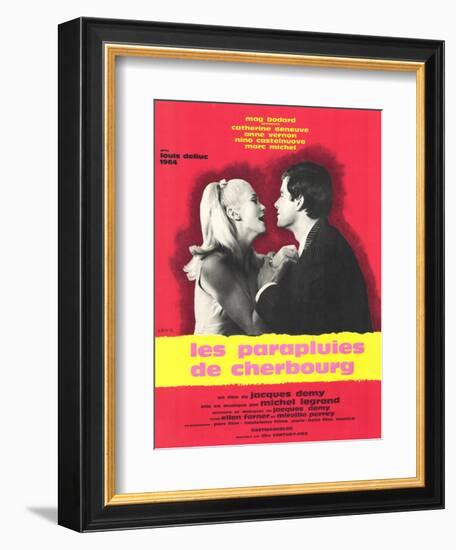 The Umbrellas of Cherbourg, French Movie Poster, 1964-null-Framed Art Print