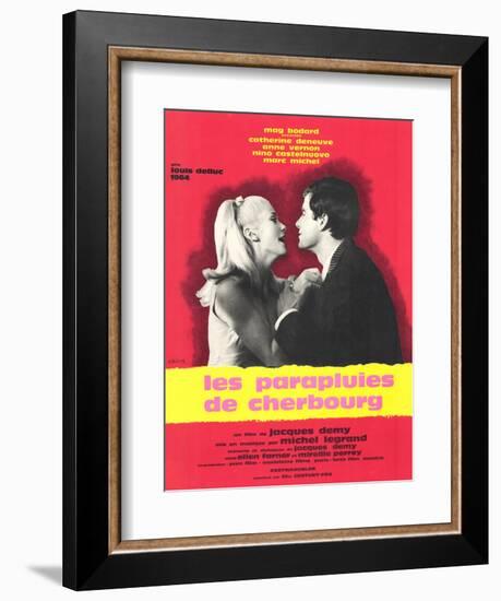 The Umbrellas of Cherbourg, French Movie Poster, 1964-null-Framed Premium Giclee Print