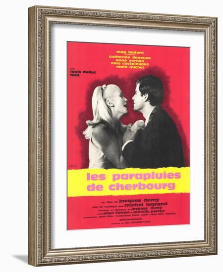 The Umbrellas of Cherbourg, French Movie Poster, 1964-null-Framed Art Print