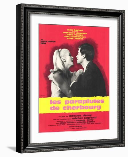 The Umbrellas of Cherbourg, French Movie Poster, 1964-null-Framed Art Print