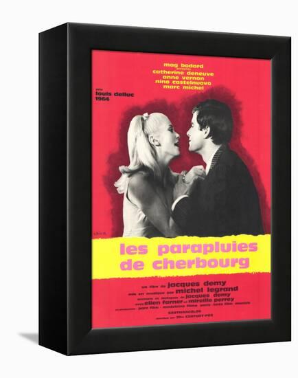 The Umbrellas of Cherbourg, French Movie Poster, 1964-null-Framed Stretched Canvas