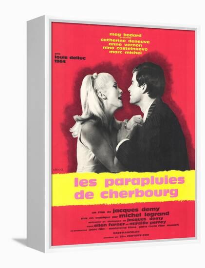 The Umbrellas of Cherbourg, French Movie Poster, 1964-null-Framed Stretched Canvas