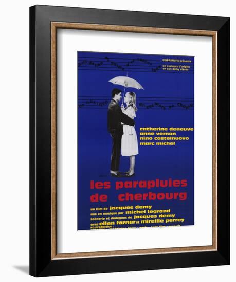 The Umbrellas of Cherbourg, French Movie Poster, 1964-null-Framed Art Print