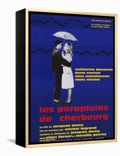 The Umbrellas of Cherbourg, French Movie Poster, 1964-null-Framed Stretched Canvas