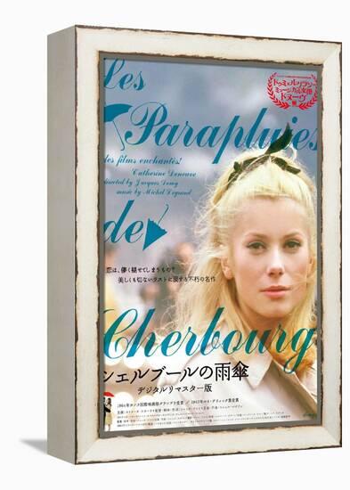 The Umbrellas of Cherbourg, Japanese Movie Poster, 1964-null-Framed Stretched Canvas