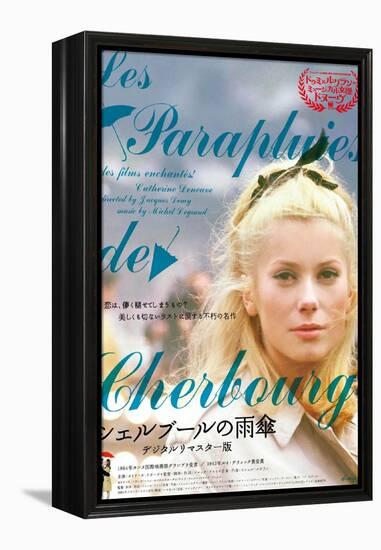 The Umbrellas of Cherbourg, Japanese Movie Poster, 1964-null-Framed Stretched Canvas