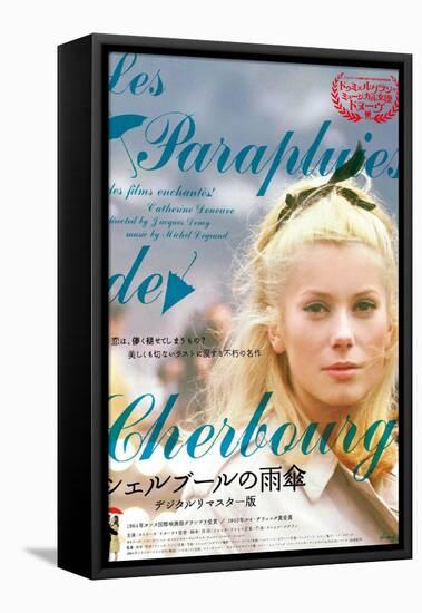 The Umbrellas of Cherbourg, Japanese Movie Poster, 1964-null-Framed Stretched Canvas