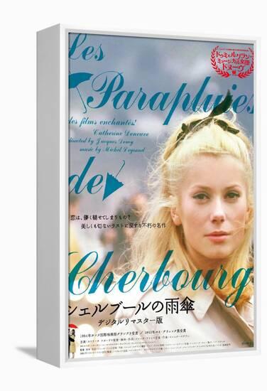 The Umbrellas of Cherbourg, Japanese Movie Poster, 1964-null-Framed Stretched Canvas