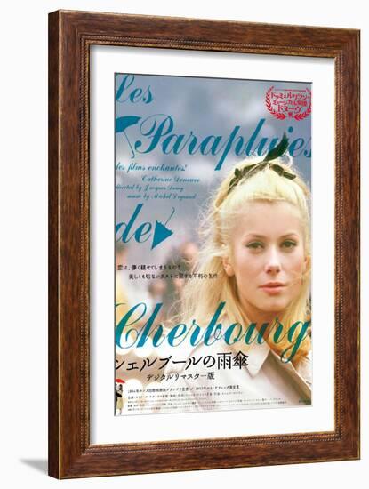 The Umbrellas of Cherbourg, Japanese Movie Poster, 1964-null-Framed Art Print