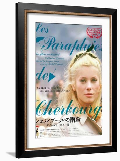 The Umbrellas of Cherbourg, Japanese Movie Poster, 1964-null-Framed Art Print