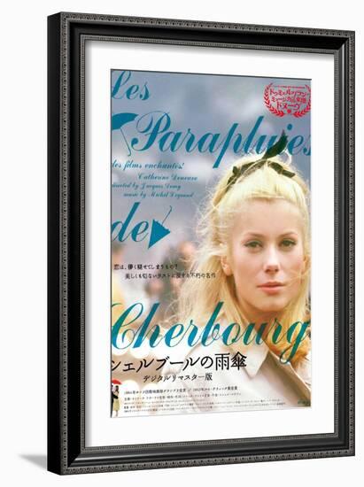 The Umbrellas of Cherbourg, Japanese Movie Poster, 1964-null-Framed Art Print