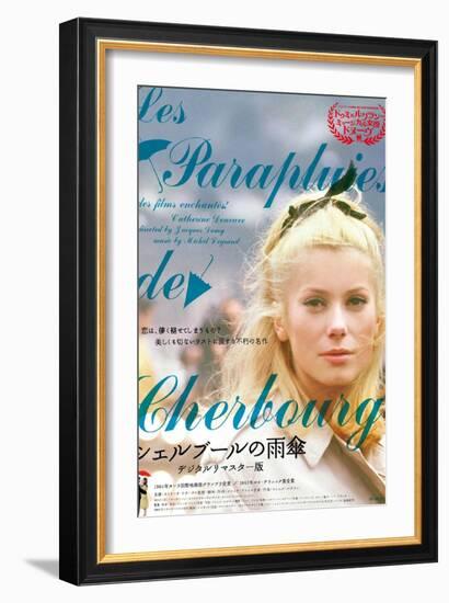 The Umbrellas of Cherbourg, Japanese Movie Poster, 1964-null-Framed Art Print