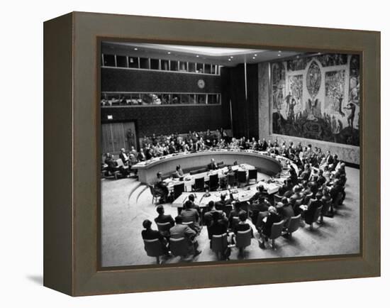 The Un Holding a Security Council Meeting-Lisa Larsen-Framed Premier Image Canvas