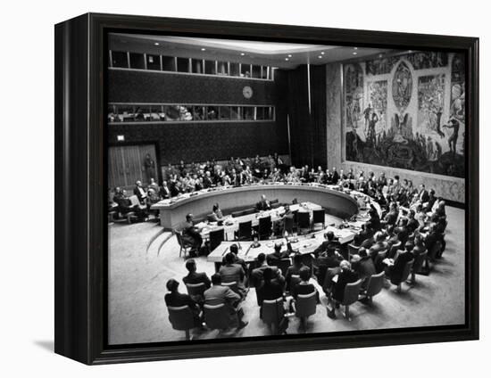 The Un Holding a Security Council Meeting-Lisa Larsen-Framed Premier Image Canvas