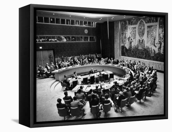 The Un Holding a Security Council Meeting-Lisa Larsen-Framed Premier Image Canvas