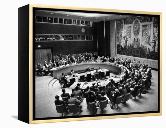 The Un Holding a Security Council Meeting-Lisa Larsen-Framed Premier Image Canvas