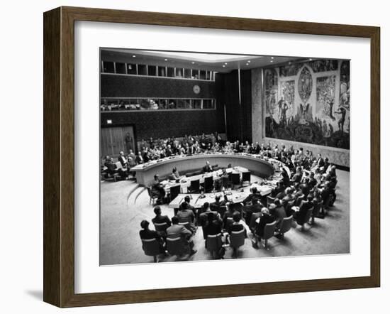 The Un Holding a Security Council Meeting-Lisa Larsen-Framed Photographic Print