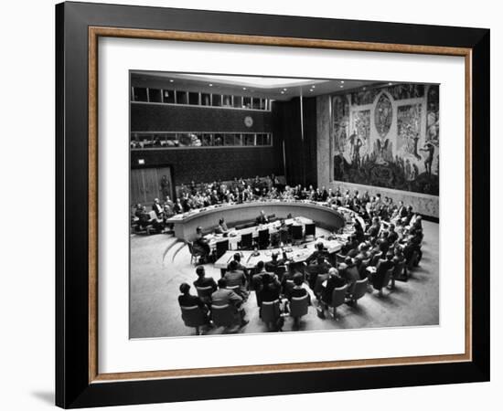 The Un Holding a Security Council Meeting-Lisa Larsen-Framed Photographic Print