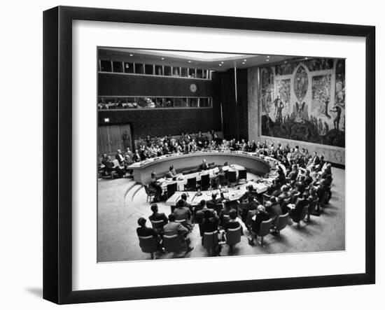 The Un Holding a Security Council Meeting-Lisa Larsen-Framed Photographic Print