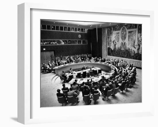 The Un Holding a Security Council Meeting-Lisa Larsen-Framed Photographic Print