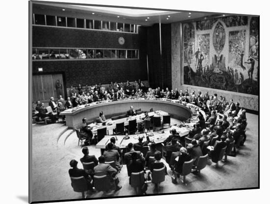The Un Holding a Security Council Meeting-Lisa Larsen-Mounted Photographic Print