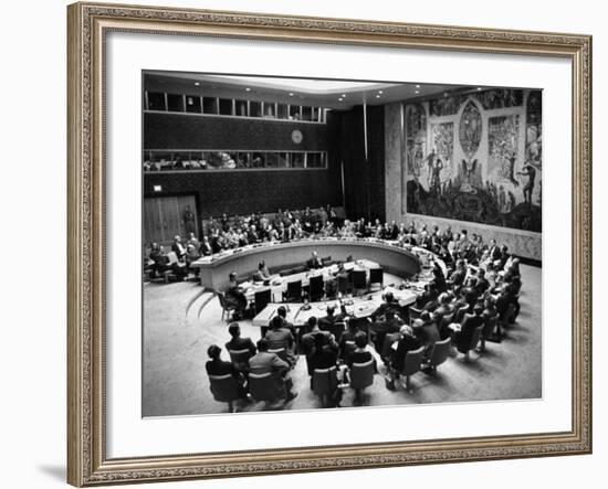 The Un Holding a Security Council Meeting-Lisa Larsen-Framed Photographic Print