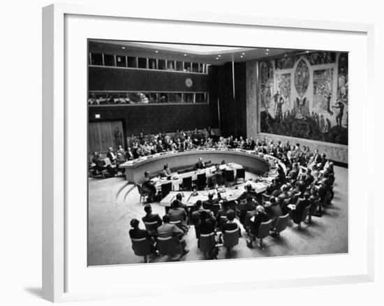 The Un Holding a Security Council Meeting-Lisa Larsen-Framed Photographic Print